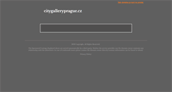 Desktop Screenshot of citygalleryprague.cz